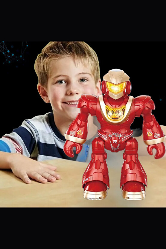 Uzaktan Kumandalı Full Fonksiyon Işıklı Ve Sesli Dansçı İnteraktif Pilli Robot 25 cm +3 Yaş