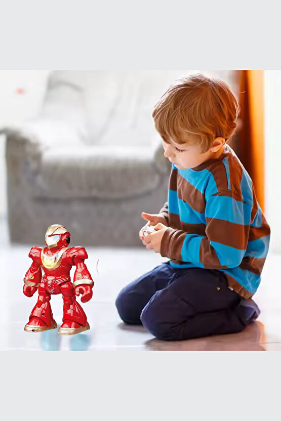 Uzaktan Kumandalı Full Fonksiyon Işıklı Ve Sesli Dansçı İnteraktif Pilli Robot 25 cm +3 Yaş