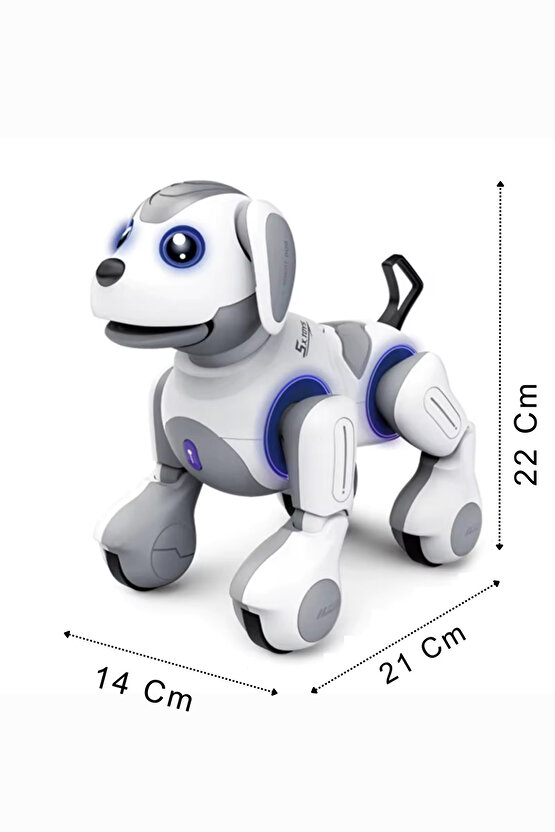Oyuncak Sesli ve Işıklı Smart Dog Uzaktan Kumandalı Şarjlı İnteraktif Akıllı Sevimli Robot Köpek