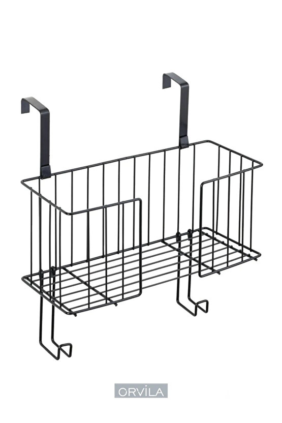 Asılabilir Ütü Askılığı - Kapı Arkası Asılabilir Ütü Masası ve Ütü Askılığı - Siyah