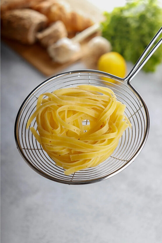 Paslanmaz Yağ Kevgiri 32 Cm Büyük Boy