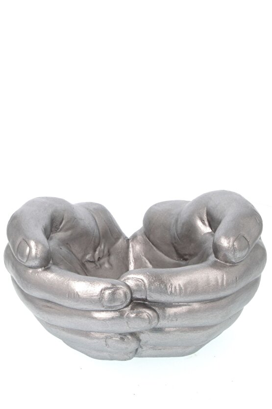 Dekoratif Avuç Içi El Figür Beton Saksı Hediyelik Anahtarlık Biblo 1650gr.