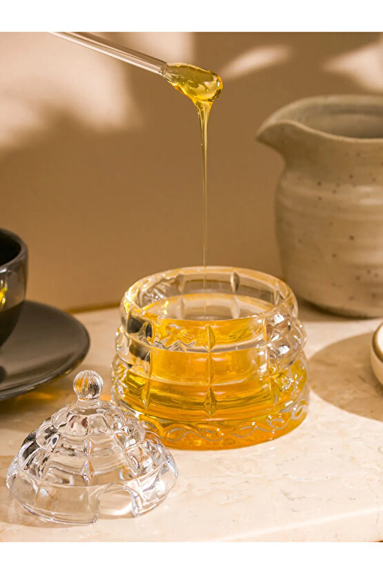 LCW HOME Renksiz Cam Bal Kavanozu 9 cm