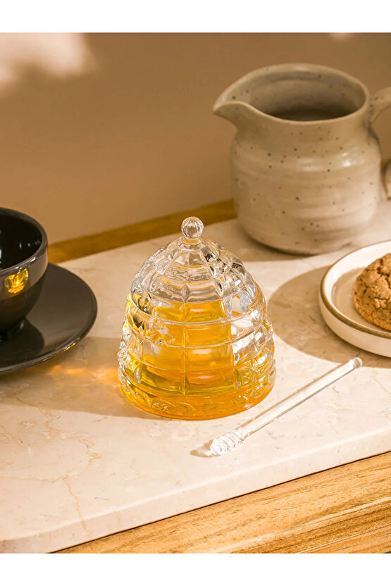 LCW HOME Renksiz Cam Bal Kavanozu 9 cm