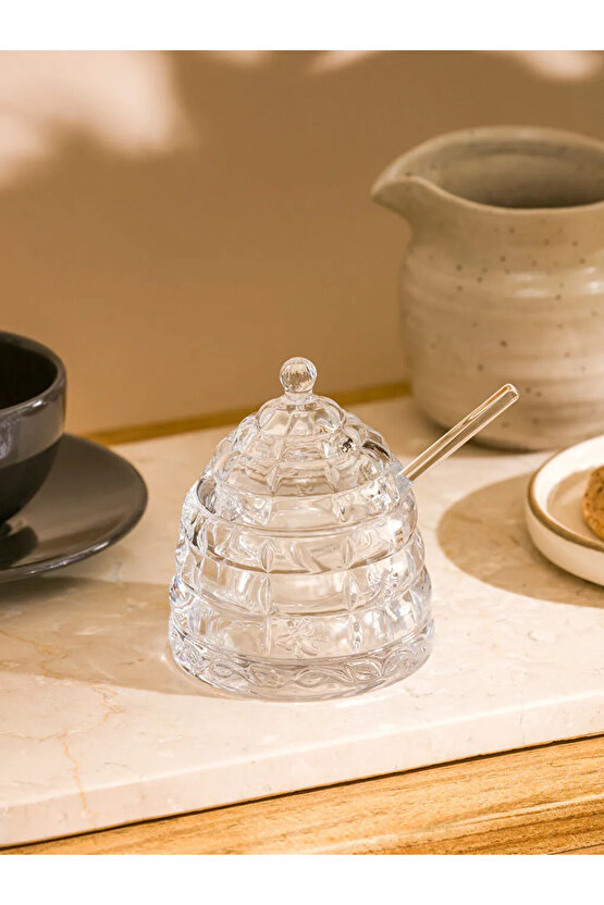 LCW HOME Renksiz Cam Bal Kavanozu 9 cm