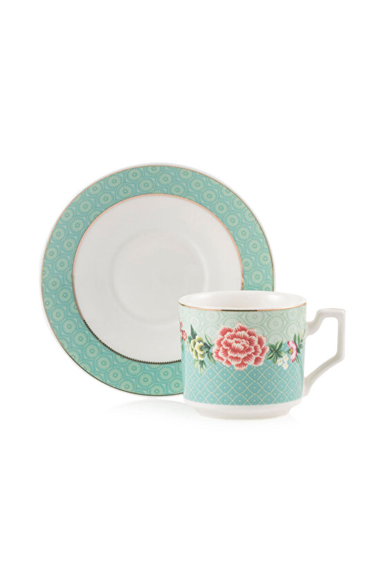 Shining Storedan Işıltılı Seçimler | Baskılı 2 Kişilik Porselen Kahve Fincan Takımı 110 ml