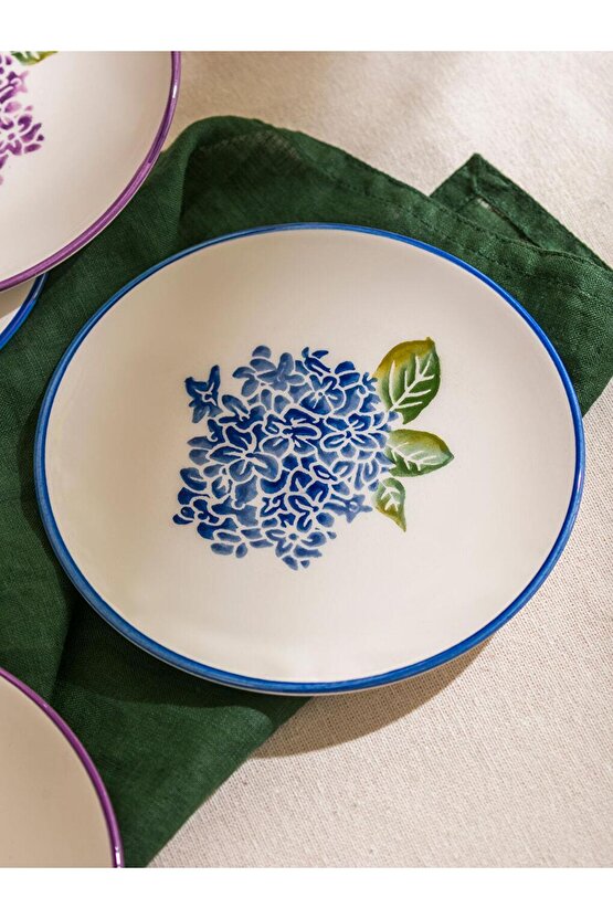 Lcw Home Karişik Çiçek Baskılı Seramik Pasta Tabağı 4lü 16 Cm