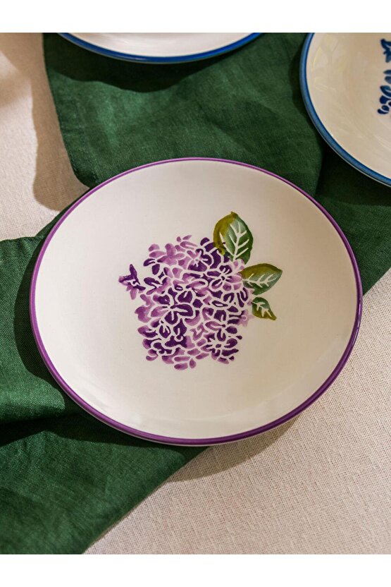 Lcw Home Karişik Çiçek Baskılı Seramik Pasta Tabağı 4lü 16 Cm