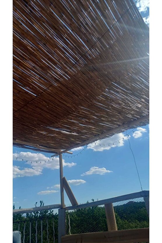 1m X 2m Misina Ipli Doğal Bambu Kamış Çit,bahçe Çiti,balon Çiti,hasır Çit, Gölgelik