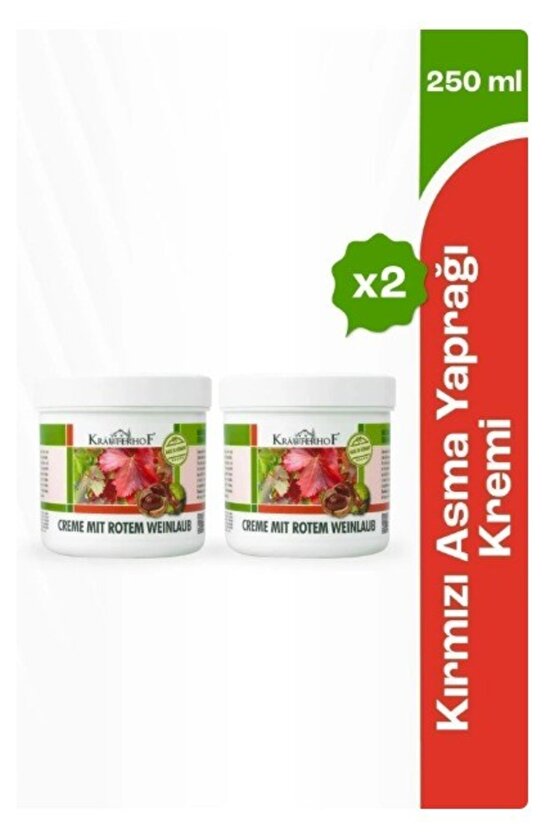 Kırmızı Asma Yaprağı Kremi 250 ml X 2 Adet