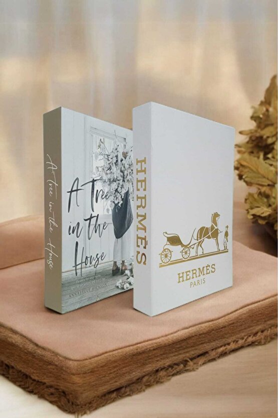 Dekoratif Kitap Görünümlü Kutu 2li Set Decorative Book Looking Box
