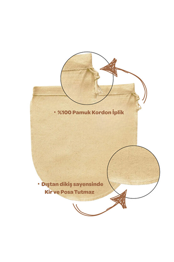 25x30 cm 10 Adet Organik Pamuk Süzme Kesesi Süt Bezi Çok Amaçlı Kese Süt Bezi Yoğurt Peynir