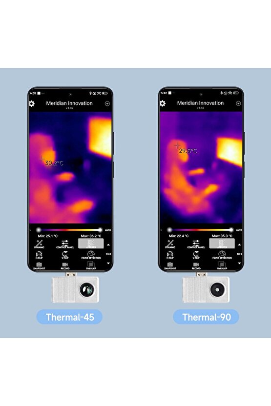 Thermal-45 USB-C Termal Kamera 80x62 IR Görüntüleme Modülü - AndroidPC Uyumlu Long-Wave Kızılötesi