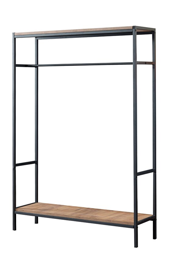 Raflı Askılık Konfeksiyon Askısı Elbise Askılığı