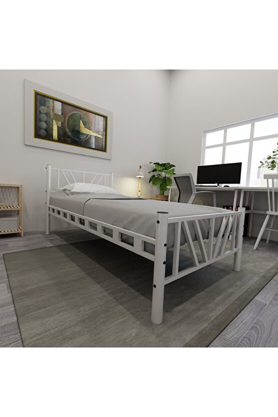 Gardenya Tek Kişilik Metal Karyola A Kalite, Ses Çıkarmaz ,Ölçülü Model Karyola