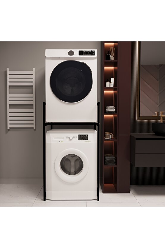 Banyo Rafı Çamaşır ve Kurutma Makinesi Dolabı Beyaz 1624