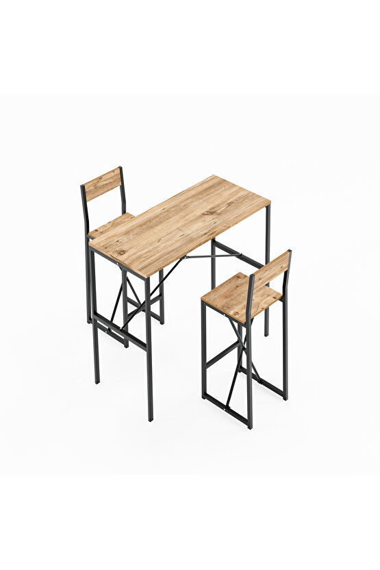 Gzl Bar Masa Bar Sandalye Yemek Masa Sandalye Takımı Çam 1579