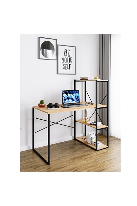 Kitaplıklı Çalışma Masası Bilgisayar Ofis Masası