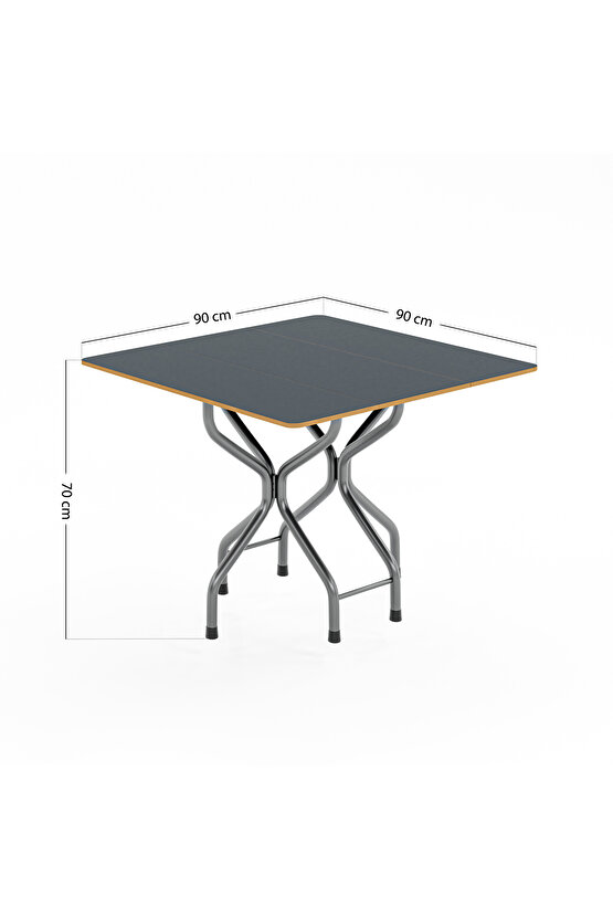 Katlanır Yemek Masası Kırma Masa Füme Kare 1078