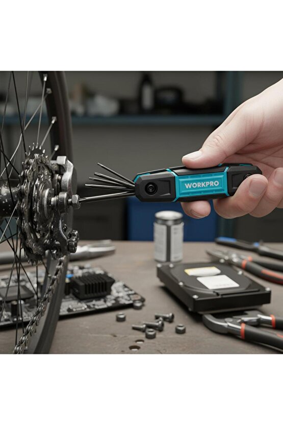 WP222030 8 Parça CR-V Çakı Tipi Torx Profesyonel Allen Anahtar Takımı