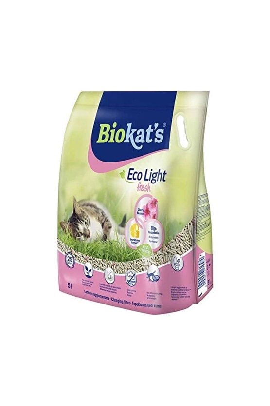 Eco Light Fresh Cherry Blossom Kiraz Çiceği Kokulu Pelet Kedi Kumu 1 Adet 5 Lt
