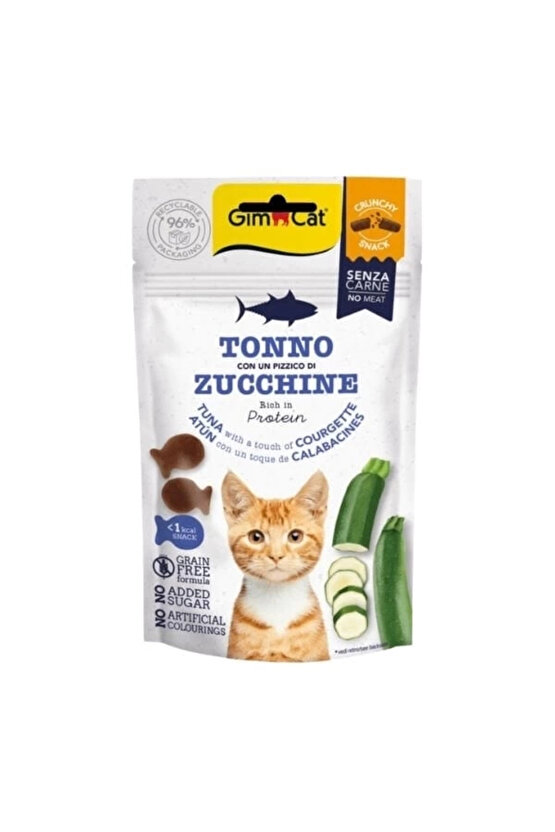 Crunchy Snacks Ton Balıklı ve Kabaklı Tahılsız Kedi Ödül Maması 1 Adet 50 Gr