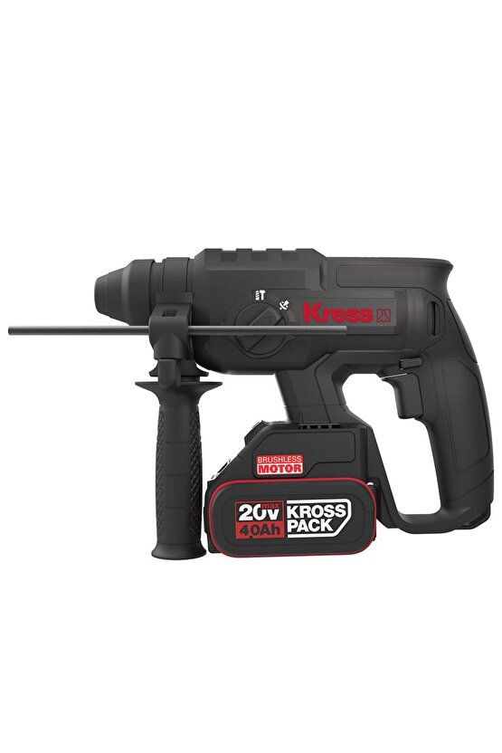 KU390.4 20Volt 4.0Ah. 2.0J Li-ion Çift Akülü Şarjlı Kömürsüz Profesyonel SDS-Plus Pnömatik Kır