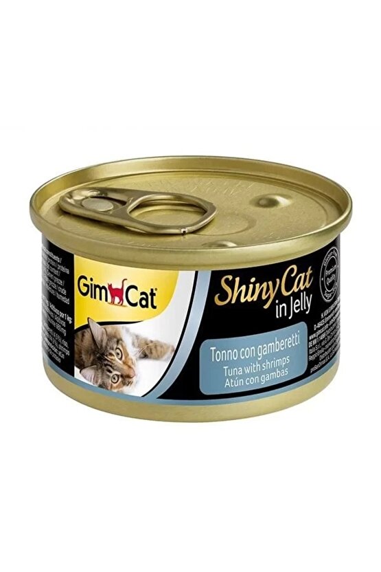 Shiny Cat Ton Balıklı ve Karidesli Konserve Mama 70 Gr