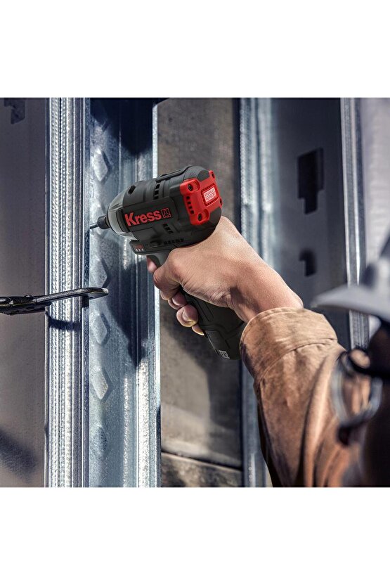 KUG02 12Volt2.0Ah. Li-ion Çift Akülü Kömürsüz Profesyonel Darbeli Matkap+Darbeli Tornavida Ko