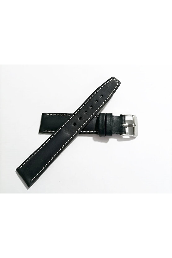 Her Saate Uygun 18 MM Hakiki Dana Derisi ( 264) beyaz dikişli siyah