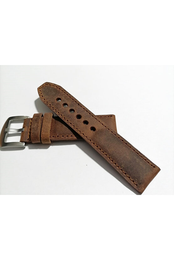 &Her Saate Uyumlu Hakiki Grizi Deri Saat Kordonu 20  mm  (33)