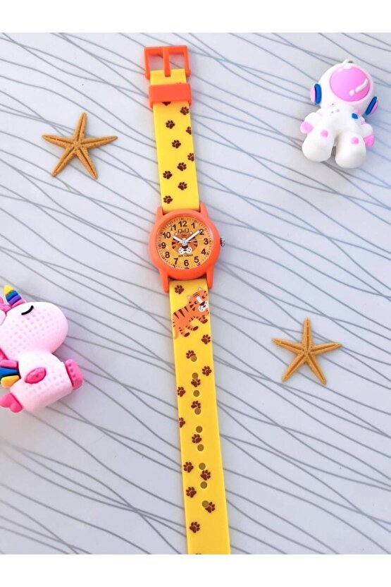 V22A-016VY Q&Q Silikon Kordonlu 10 Atm Su Geçirmez Unisex Çocuk Kol Saati