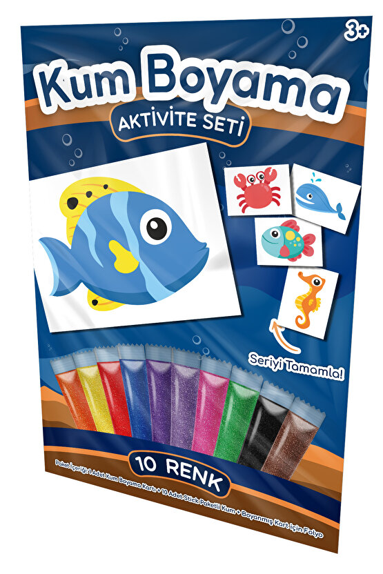 Sarı Yüzgeçli Balık | Su Altı Dünyası Kum Boyama Aktivite Seti Tekli Paket