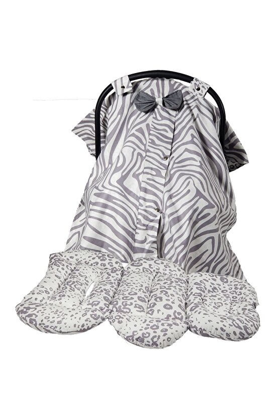 Babynest Puset Örtüsü Ortopedik Puset Minderi Ve Araba Minderi Emzirme Örtüsü 10 Lu Set