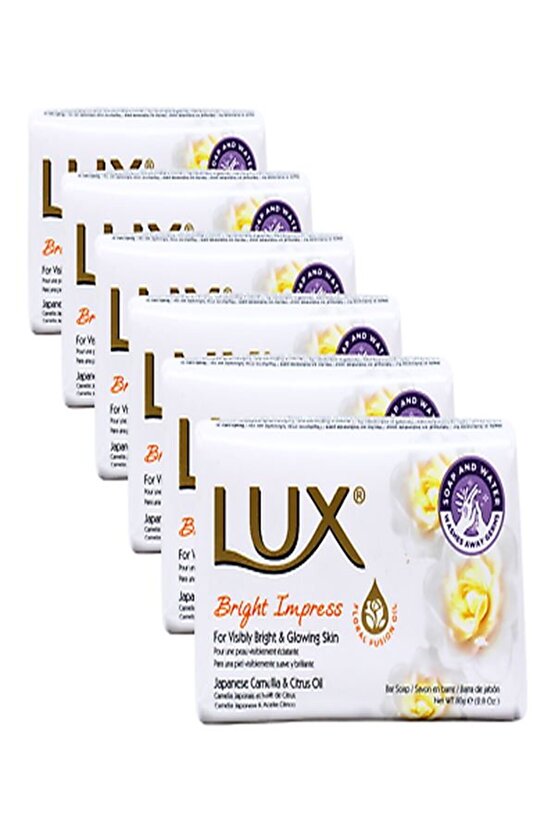 6 Adet Lüx Sabun Beyaz 80 Gr. Bright Impress
