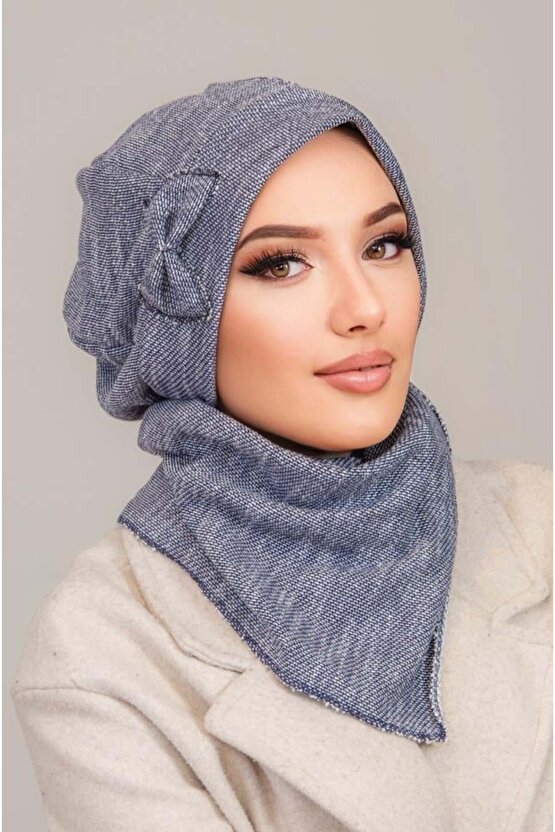 Kot Mavi Tesettür Bere Ve Etol Takım