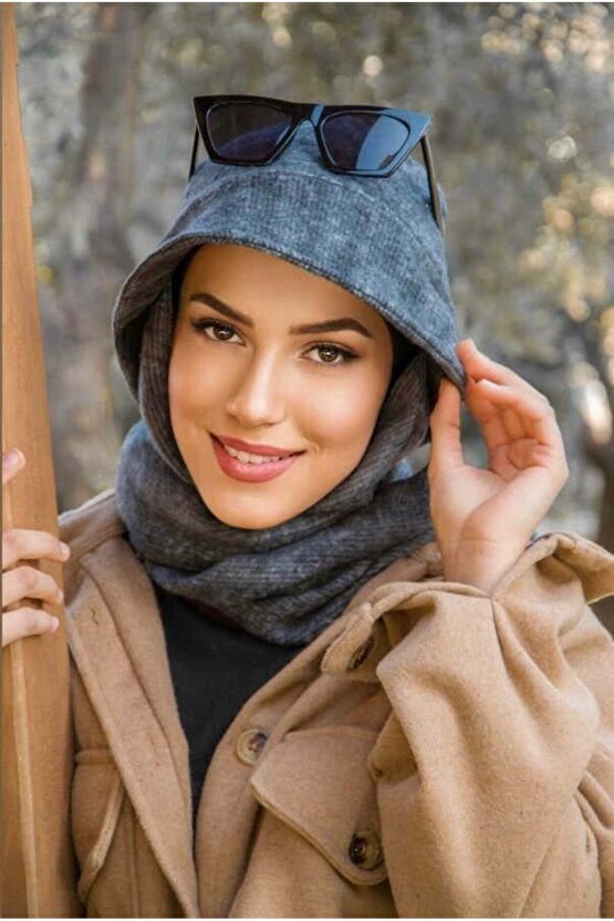 Antrasit Atkılı Bucket Şapka - 30400