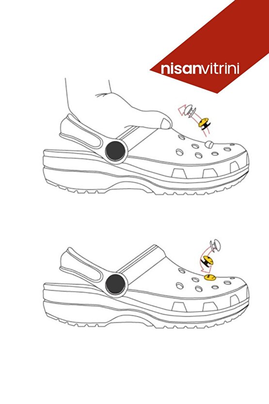 8li Crocs Terlik Süsü - Jibbits - Terlik Süsler - Crocks - 8 Adet - Lmn