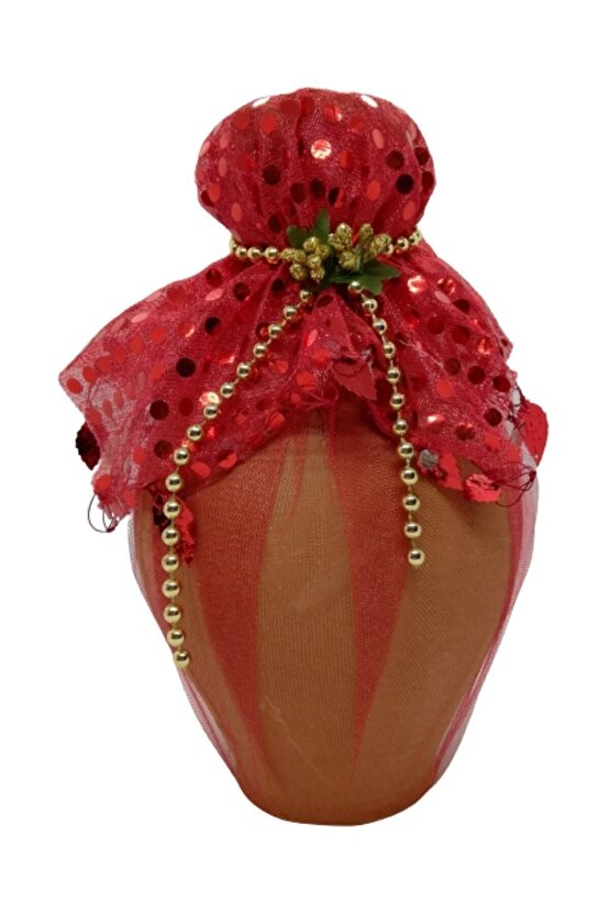 Boncuklu Kırmızı Işlemeli Anlamlı Özel Gelin Kına Testisi Kına Küpü Kına Seti Ürünü – Magnet, Hediy