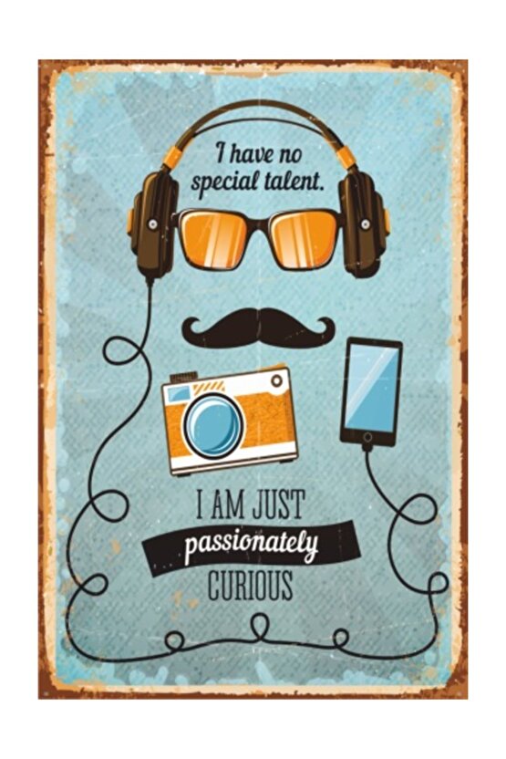 Hippi Müzik Retro Vintage Ahşap Poster