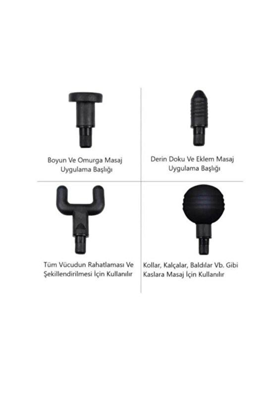 4 BAŞLIK TABANCA MASAJ ALETİ