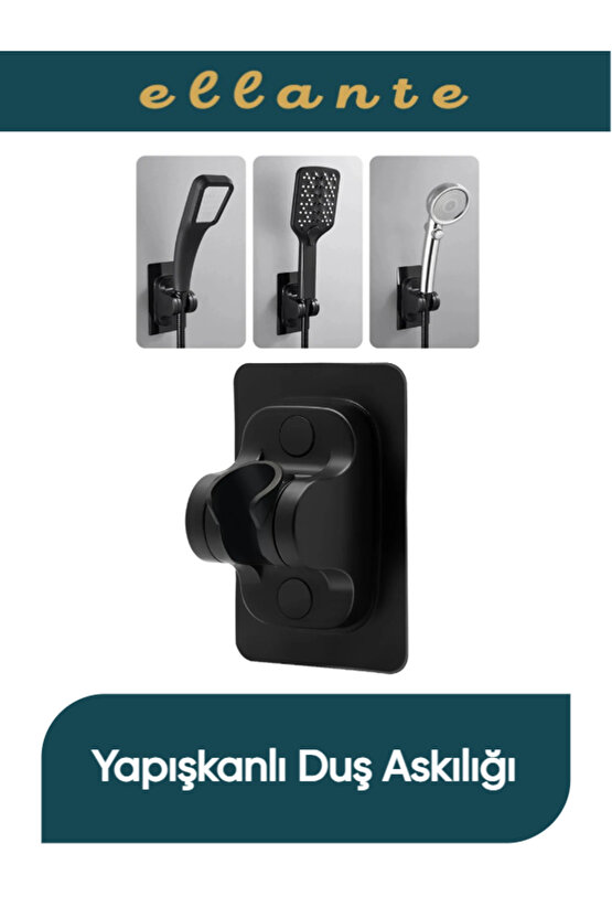 Duş Başlığı Tutucu Ayarlanabilir 120 Derece Oynar Güçlü Yapışkanlı Suya Dayanıklı El Duşu Tutucu