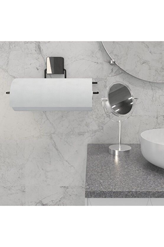 Decorev Süper Yapışkanlı Metal Yapıştırıcılı Siyah Rulo Havluluk Dc-5057