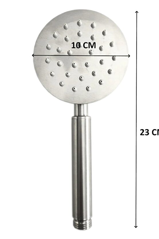 Perla Life Paslanmaz Duş Başlığı + Pvc Duş Hortumu + L Mafsal Duş Takımı Duş Seti