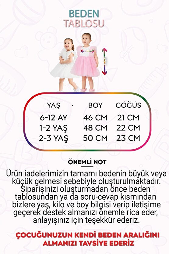 Bebek Kız Çocuk Doğum Günü Parti Düğün Elbise Tüllü Tütü Astarlı Çocuk Giyim bebek giyim Kız Bebek E