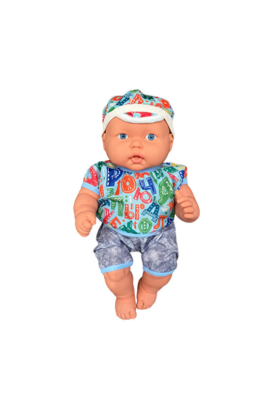 Tombul Türkçe Konuşan Kel Şapkalı Et Bebek Oyuncak (40 CM)