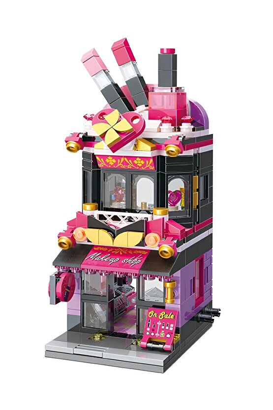 Mikro Blok Makyaj Dükkanı 348 Parça - Lego Setleri - Keeppley Mini Lego - Dükkan Lego - Keeppley Leg