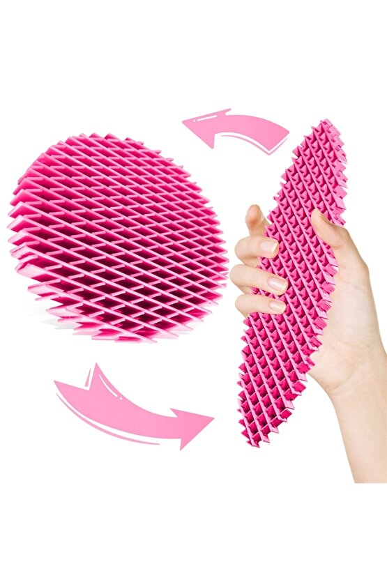 Orijinal Morf Flexi Fidget Stres Oyuncağı Worm fidget Stres Giderici Solucan Stres Yay - Pembe