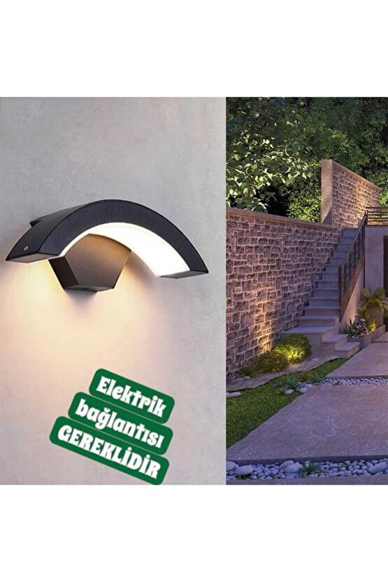 Elektrikle Çalışır 24 Watt Beyaz Işık İç ve Dış Mekan Led Duvar Aplik Bahçe Kapı Girişi Armatür