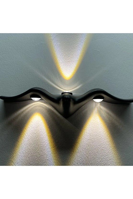 Elektrikle Çalışır, 10 Watt İç ve Dış Mekan AMBER IŞIK Kelvin Led Aplik, Modern Tasarım Armatür